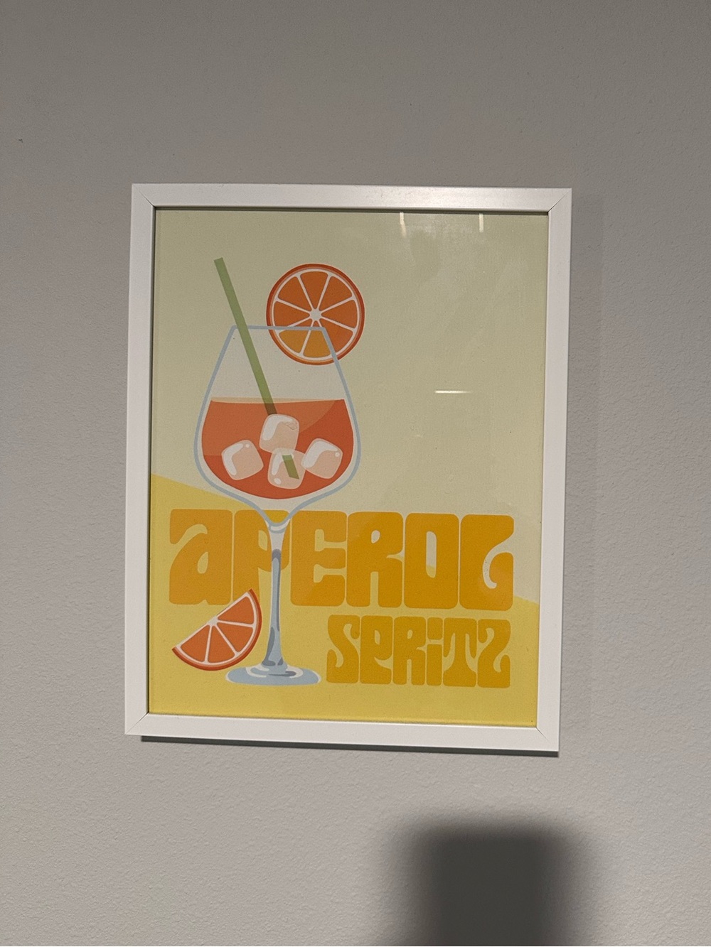 Amazon Retro Aperol Spritz Wall Art - Yellow & Orange